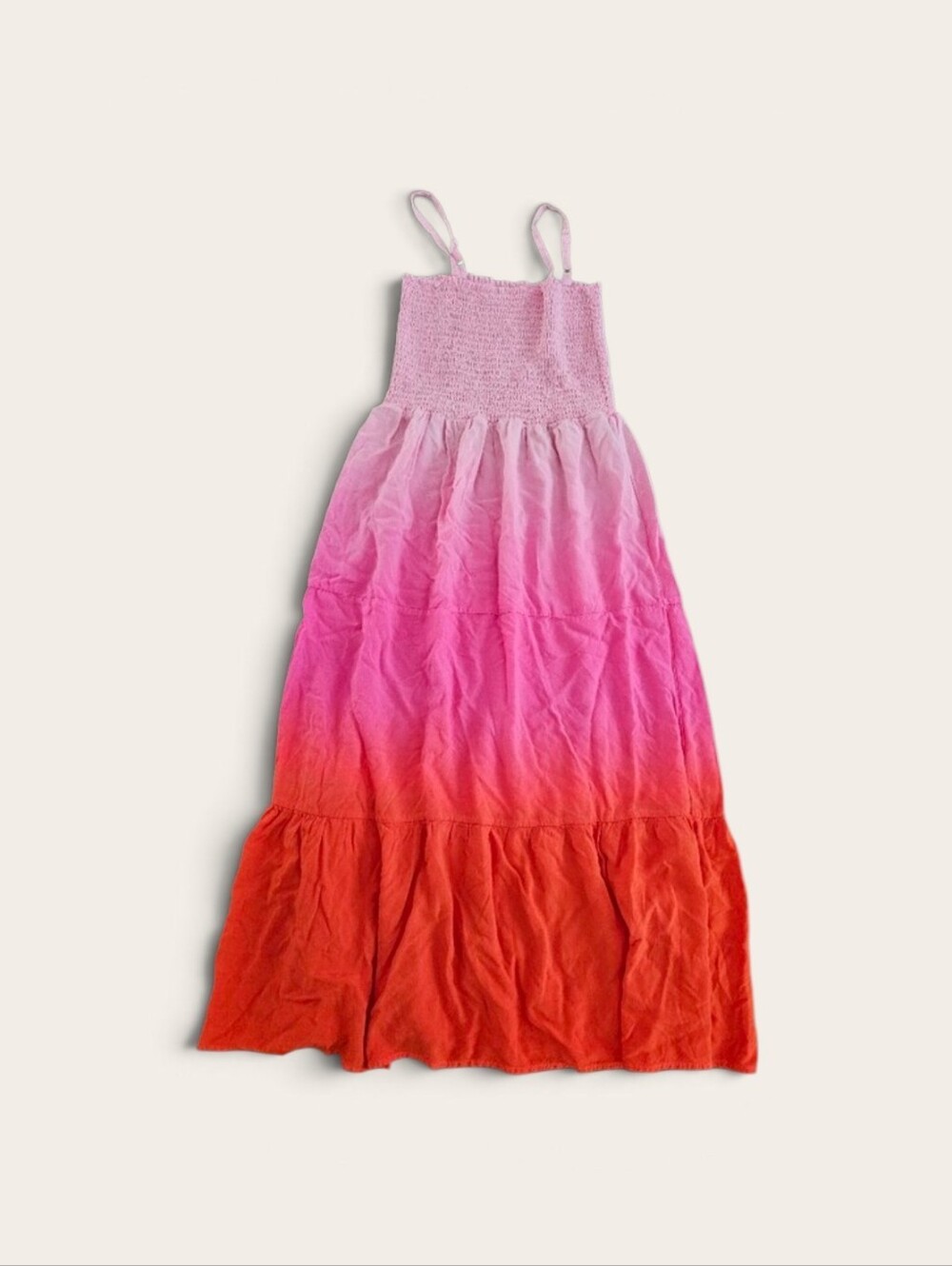 Design History Pink Ombre to Orange Tiered Maxi Dress Girls